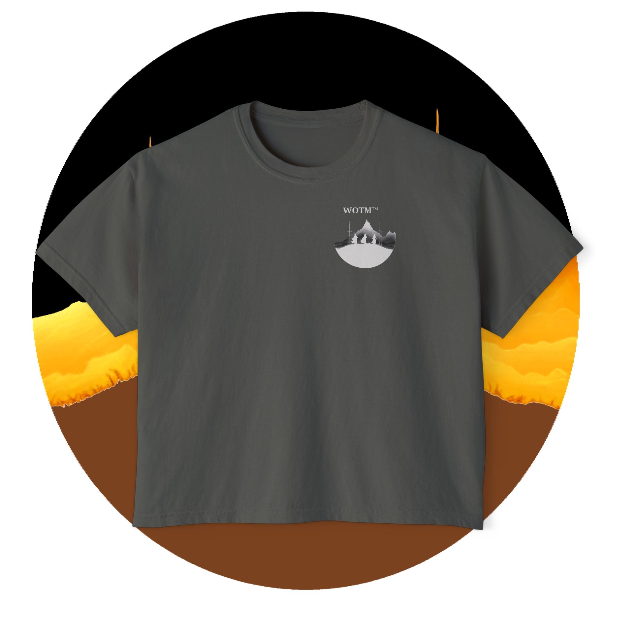 WOTM™ Witch Trio Women's Boxy Tee — Vintage Halloween Witch Graphic
