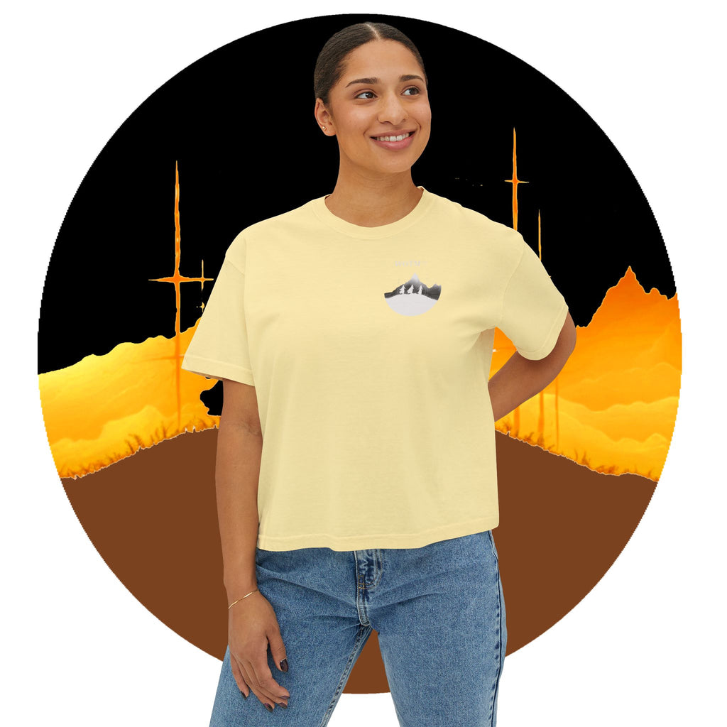 WOTM™ Witch Trio Women's Boxy Tee — Vintage Halloween Witch Graphic