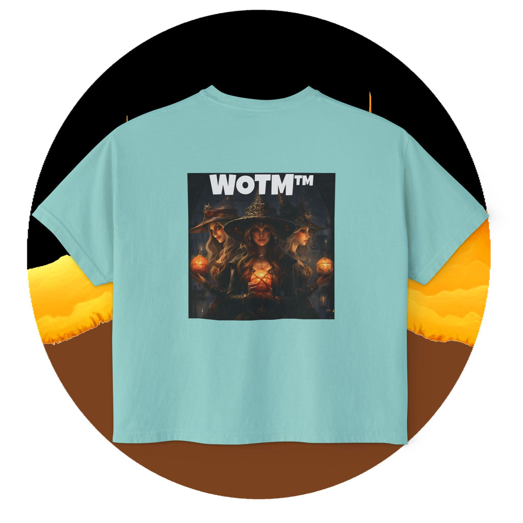 WOTM™ Witch Trio Women's Boxy Tee — Vintage Halloween Witch Graphic