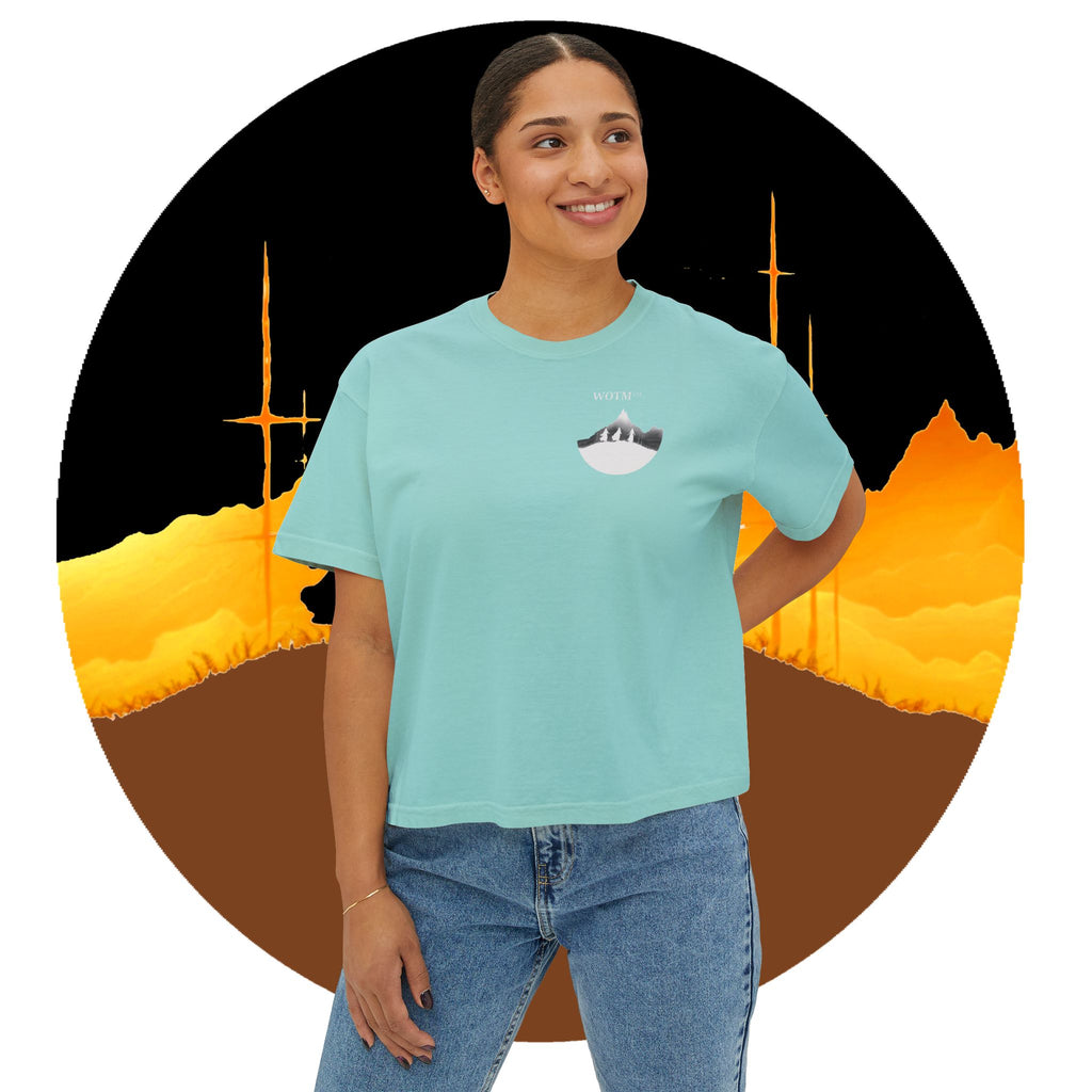 WOTM™ Witch Trio Women's Boxy Tee — Vintage Halloween Witch Graphic