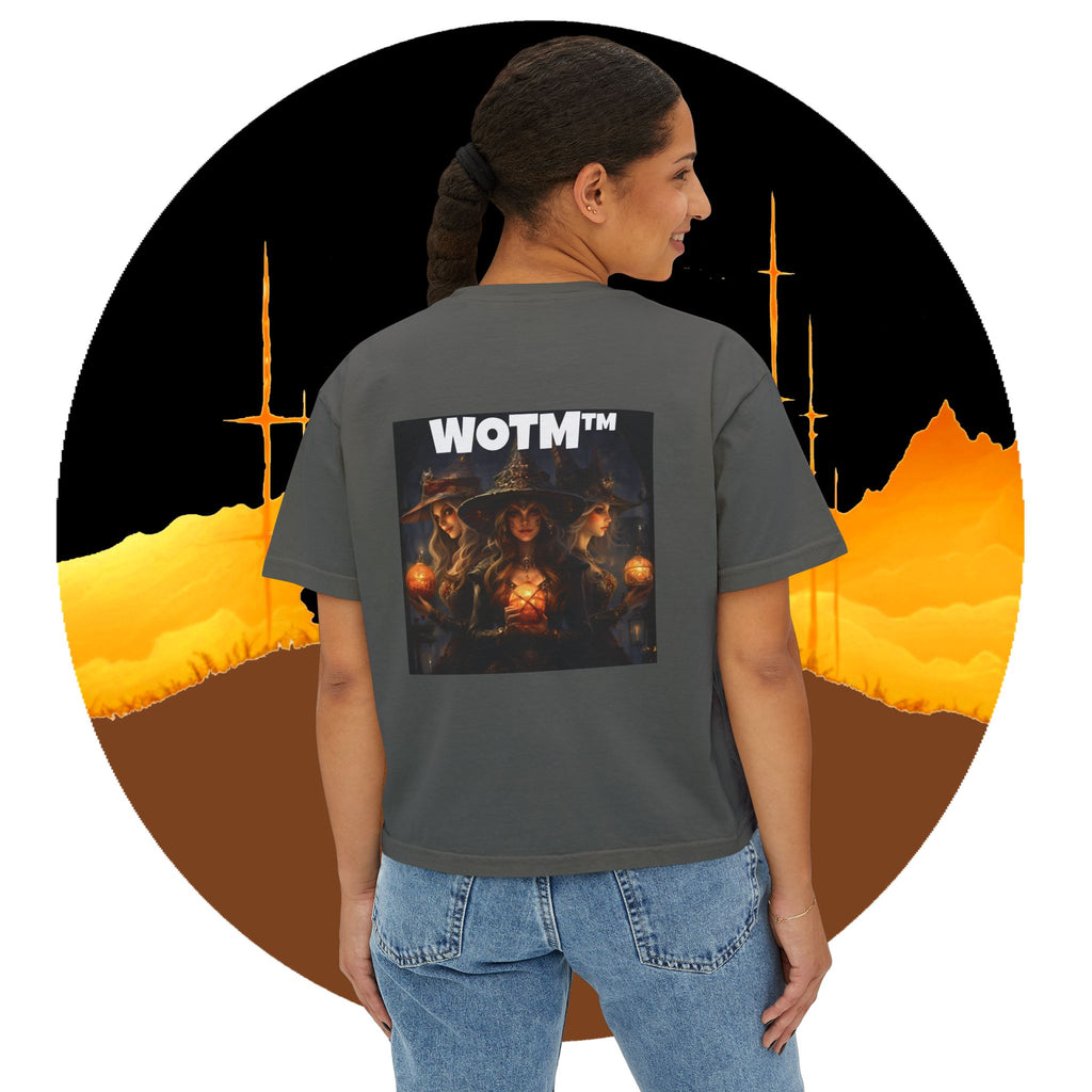 WOTM™ Witch Trio Women's Boxy Tee — Vintage Halloween Witch Graphic